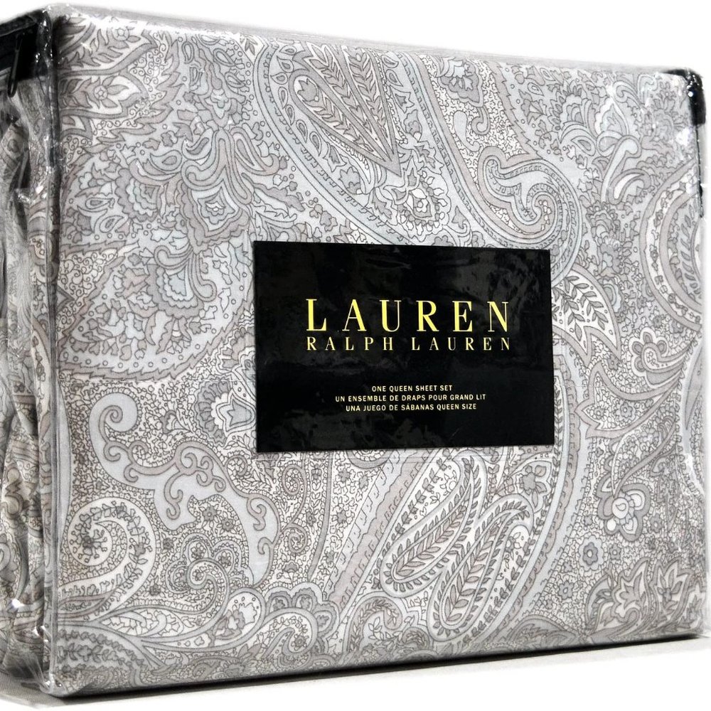 Ralph Lauren Queen Bed Sheet Set Paisley Boteh